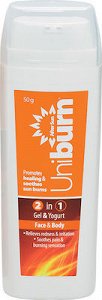 Uni-Pharma Uniburn 2 in 1 Yogurt After Sun Gel για Πρόσωπο και Σώμα 50ml