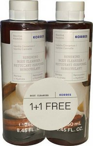 Korres Renewing Body Cleanser Vanilla Cinnamon 2x250ml
