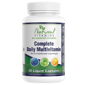 Natural Vitamins Complete Daily Multivitamin Πολυβιταμίνη για Ενέργεια, Ενίσχυση του Ανοσοποιητικού & τo Δέρμα 30 κάψουλες
