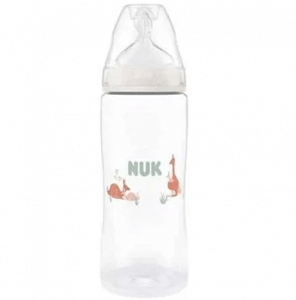 Nuk Πλαστικό Μπιμπερό First Choice Plus Temperature Control Κατά των Κολικών με Θηλή Σιλικόνης 360ml για 6-18 μηνών
