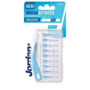 Jordan Brush Between Μεσοδόντια Βουρτσάκια με Λαβή 0.6mm Μπλε 10τμχ
