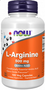 Now Foods L-Arginine 500mg 100 κάψουλες