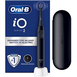 Oral-B iO Series 2 Ηλεκτρική Οδοντόβουρτσα με Αισθητήρα Πίεσης και Θήκη Ταξιδίου Μαύρη