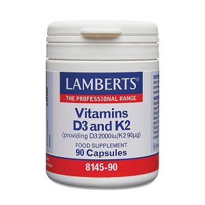 Lamberts Vitamins D3 2000iu & K2 90mg 90 κάψουλες