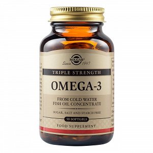 Solgar Triple Strength Omega 3 Ιχθυέλαιο 50 μαλακές κάψουλες
