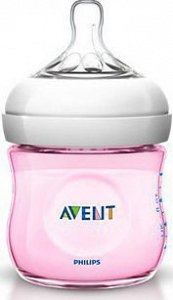 Avent Scf691/17 Plastic Feeding Bottle Natural Pink 125ml