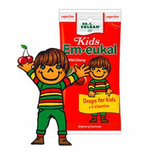 Em-Eukal παιδικές Καραμέλες για το λαιμό και το βήχα χωρίς ζάχαρη