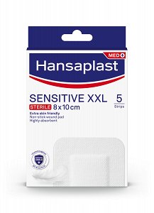 Hansaplast Αποστειρωμένα Αυτοκόλλητα Επιθέματα Med Sensitive XXL 5τμχ