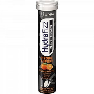 UPSA Hydrafizz Hydra + Sport Ειδικό Συμπλήρωμα Διατροφής 16 αναβράζοντα δισκία Πορτοκάλι
