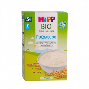 Hipp Βρεφική Κρέμα Bio Ρυζάλευρο Χωρίς Γάλα 5m+ 200gr χωρίς Γλουτένη