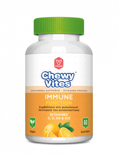 Vican Chewy Vites Adults Immune Function Vitamins C, D, B6 & B12 Βιταμίνη για Ανοσοποιητικό Πορτοκάλι 60 ζελεδάκια