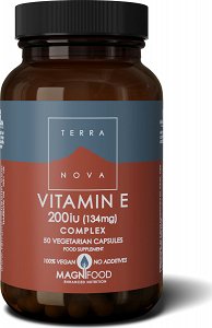 TerraNova Vitamin E 134mg (200iu) Complex Βιταμίνη για Αντιοξειδωτικό 200iu 134mg 50 φυτικές κάψουλες