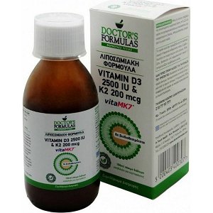 Doctor`s Formulas Λιποσωμιακή φόρμουλα Vitamin D3 2500 IU & K2 200mcg 150ml