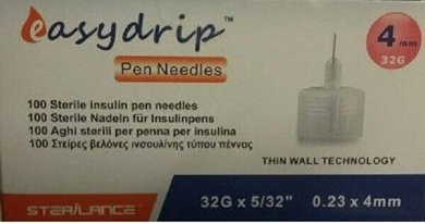 Winmedica Easy Drip Βελόνες Ινσουλίνης 32G x 0.23 x 4mm 100τμχ