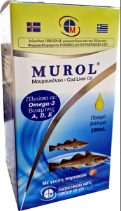 Medichrom Murol Μουρουνέλαιο με Γεύση Πορτοκάλι 250ml