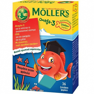 Moller's Omega 3 Ιχθυέλαιο Κατάλληλο για Παιδιά 36 ζελεδάκια