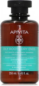 Apivita Oily Roots & Dry Ends Shampoo - Σαμπουάν Εξισορρόπησης Για Λιπαρές Ρίζες & Ξηρές Άκρες, 250ml