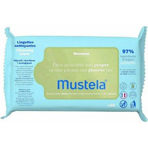 Mustela Eco-Friendly Natural Fiber Cleansing Wipes 60 τεμάχια