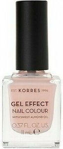 Korres Gel Effect Gloss Βερνίκι Νυχιών Μακράς Διαρκείας Ροζ 4 Peony Pink 11ml