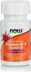 Now Vitamin D3 10000 IU, 120Softgels