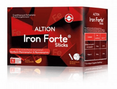 Altion Iron Forte Sticks 30 φακελίσκοι Πορτοκάλι