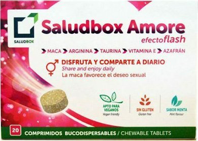 Saludbox Amore Συμπλήρωμα για την Σεξουαλική Υγεία 20 μασώμενες ταμπλέτες