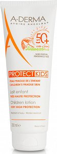 A-Derma Αδιάβροχο Παιδικό Αντηλιακό Γαλάκτωμα Protect για Πρόσωπο & Σώμα SPF50+ 250ml
