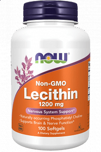 Now Foods Lecithin Συμπλήρωμα Διατροφής με Λεκιθίνη 1200mg 100 μαλακές κάψουλες
