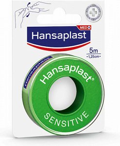 Hansaplast Sensitive Μεταξωτή Επιδεσμική Ταινία 1.25cm x 5m