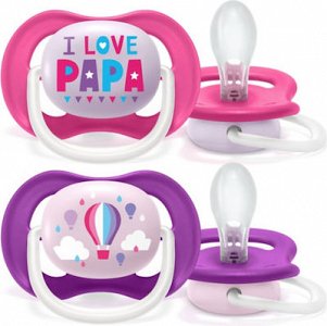 Philips Avent Ορθοδοντικές Πιπίλες Σιλικόνης για 6-18 μηνών με Θήκη  2τμχ