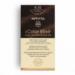 Apivita My Color Elixir Μόνιμη Βαφή Μαλλιών - Ξανθό Σκούρο Μελί Μαονί 6.35, 1 Τμχ