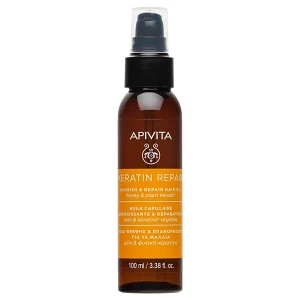 Apivita Keratin Repair Nourish & Repair Hair Oil Λάδι Θρέψης & Επανόρθωσης με Μέλι & Φυτική Κερατίνη, 100ml