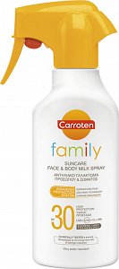 Carroten Family Αδιάβροχη Αντηλιακή Κρέμα Προσώπου και Σώματος SPF30 σε Spray 270ml