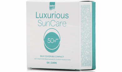 Intermed Luxurious Silk Cover BB Compact Αντηλιακή Πούδρα Προσώπου SPF50 με Χρώμα 04 Dark 12gr