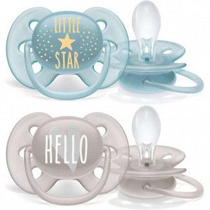 Avent Ultra Soft Scf223/01 Ορθοδοντική Πιπίλα Σιλικόνης 6-18m 2τμχ