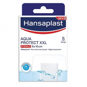 Hansaplast Med Antibacterial Aqua Protect XXL 10x8cm 5τμχ