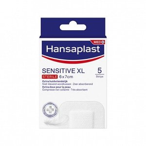 Hansaplast Med+ Sensitive XL  6x7cm 5τμχ