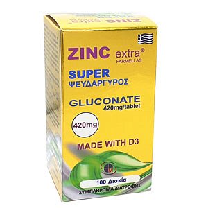 Medichrom Zinc Extra Super Gluconate 420mg 100tabs