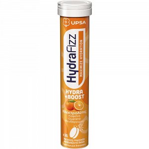 Upsa Hydrafizz Hydra + Boost 16 Αναβράζοντα Δισκία Γεύση Πορτοκάλι