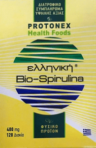 Protonex Ελληνική Bio-Spirulina 400mg 120 ταμπλέτες