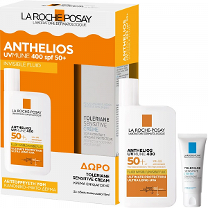 La Roche Posay Promo Anthelios UVMune 400 Invisible Fluide Spf50+, 50ml & Δώρο Toleriane Sensitive Protective Moisturiser Cream 15ml
