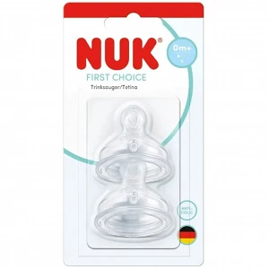 Nuk First Choice Θηλές από Σιλικόνη Μικρής Ροής για 0+ μηνών 2τμχ