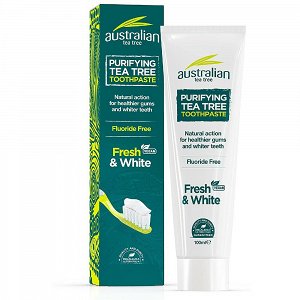 Optima Naturals Australian Tea-tree Fresh & White χωρίς Φθόριο, για Βαθύ Καθαρισμό 100ml