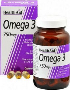 Health Aid Omega-3 - Απαραίτητα Ω3 Λιπαρά Οξέα, 60Caps