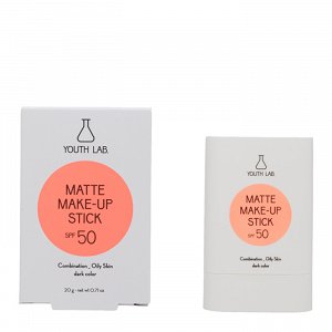 YOUTH LAB. Matte Make-Up Stick Aντηλιακό Στικ Dark SPF50 20gr