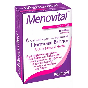 Health Aid Menovital - Φυσικός Συνδυασμός για την Εμμηνόπαυση, 60Tabs