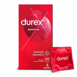 Durex Προφυλακτικά Sensitive Κανονική Εφαρμογή 6τμχ