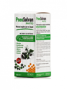 Rener PneoSolvan Phyto Ενηλίκων Φυτικό Σιρόπι για Πονόλαιμο και Βήχα, Μέλι & 6 Βότανα με Γεύση Μήλο 150ml