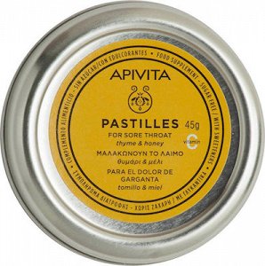 Apivita Pastilles Παστίλιες με Θυμάρι & Μέλι, 45g