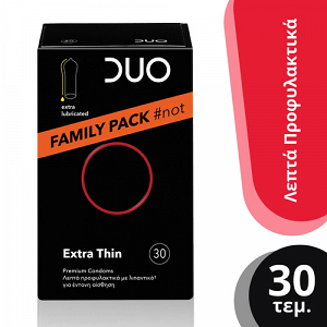 Duo Προφυλακτικά Extra Thin Family Pack 30τμχ
